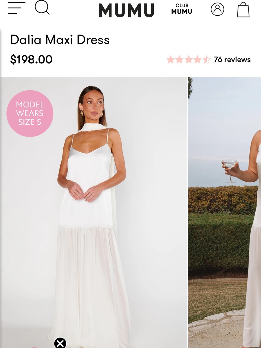 Show me your mumu Dalia Maxi Dress in White